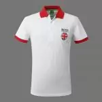 hugo boss sport t-shirts luxe retro  team united kingdom blanc rouge